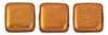 CzechMates Tile Bead 6mm (loose) : ColorTrends: Saturated Metallic Russet Orange