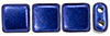 CzechMates Tile Bead 6mm (loose) : ColorTrends: Saturated Metallic Evening Blue