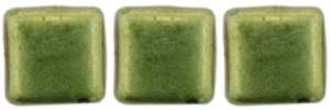 CzechMates Tile Bead 6mm (loose) : ColorTrends: Sueded Gold Fern