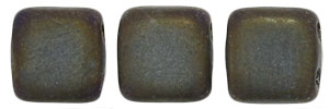 CzechMates Tile Bead 6mm (loose) : Matte - Iris - Brown