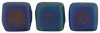 CzechMates Tile Bead 6mm (loose) : Matte - Iris - Blue