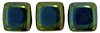 CzechMates Tile Bead 6mm (loose) : Iris - Green