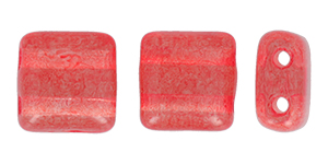 CzechMates Tile Bead 6mm (loose) : Translucent Luscious Red
