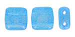 CzechMates Tile Bead 6mm (loose) : Translucent Tranquil Blue