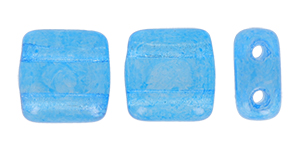 CzechMates Tile Bead 6mm (loose) : Translucent Tranquil Blue