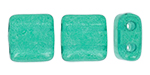 CzechMates Tile Bead 6mm (loose) : Translucent Verdigris