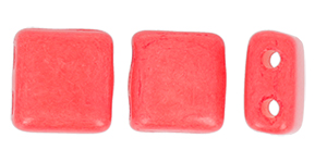 CzechMates Tile Bead 6mm (loose) : Opaque Luscious Red