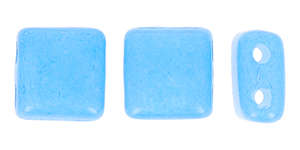 CzechMates Tile Bead 6mm (loose) : Opaque Tranquil Blue