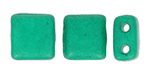 CzechMates Tile Bead 6mm (loose) : Opaque Verdigris