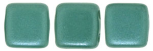 CzechMates Tile Bead 6mm (loose) : Pearl Coat - Teal
