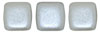 CzechMates Tile Bead 6mm (loose) : Pearl Coat - Silver