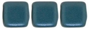 CzechMates Tile Bead 6mm (loose) : Pearl Coat - Steel Blue