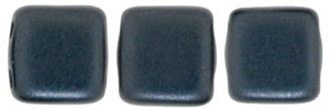 CzechMates Tile Bead 6mm (loose) : Pearl Coat - Charcoal
