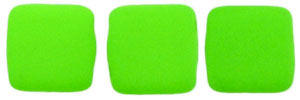 CzechMates Tile Bead 6mm (loose) : Neon - Green