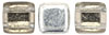 CzechMates Tile Bead 6mm (loose) : Silver - 1/2 Coat