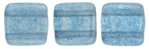 CzechMates Tile Bead 6mm (loose) : Halo - Azurite