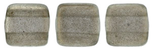 CzechMates Tile Bead 6mm (loose) : Halo - Ash