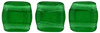CzechMates Tile Bead 6mm (loose) : Green Emerald