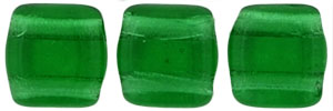 CzechMates Tile Bead 6mm (loose) : Green Emerald