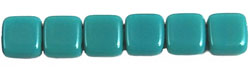 CzechMates Tile Bead 6mm (loose) : Opaque Turquoise