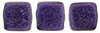 CzechMates Tile Bead 6mm (loose) : Metallic Suede - Purple