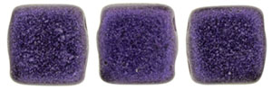 CzechMates Tile Bead 6mm (loose) : Metallic Suede - Purple
