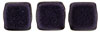 CzechMates Tile Bead 6mm (loose) : Metallic Suede - Dk Purple