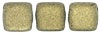 CzechMates Tile Bead 6mm (loose) : Metallic Suede - Gold