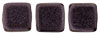 CzechMates Tile Bead 6mm (loose) : Metallic Suede - Dk Plum