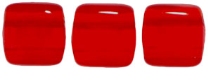 CzechMates Tile Bead 6mm (loose) : Siam Ruby