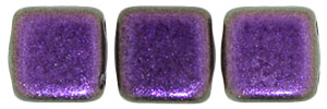 CzechMates Tile Bead 6mm (loose) : Polychrome - Black Currant