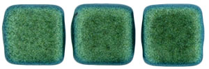 CzechMates Tile Bead 6mm (loose) : Polychrome - Aqua Teal