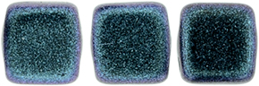CzechMates Tile Bead 6mm (loose) : Polychrome - Indigo Orchid