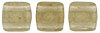 CzechMates Tile Bead 6mm (loose) : Gold Marbled - Black Diamond