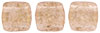 CzechMates Tile Bead 6mm (loose) : Gold Marbled - Rosaline