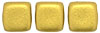 CzechMates Tile Bead 6mm (loose) : Matte - Metallic Aztec Gold