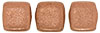 CzechMates Tile Bead 6mm (loose) : Matte - Metallic Copper