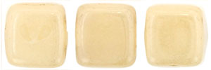 CzechMates Tile Bead 6mm (loose) : Luster - Opaque Champagne