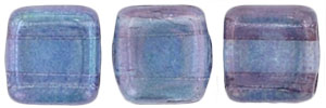 CzechMates Tile Bead 6mm (loose) : Luster - Transparent Amethyst