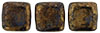 CzechMates Tile Bead 6mm (loose) : Jet - Bronze Picasso