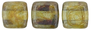 CzechMates Tile Bead 6mm (loose) : Luster - Transparent Green