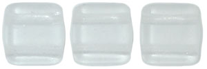 CzechMates Tile Bead 6mm (loose) : Matte - Crystal