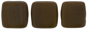 CzechMates Tile Bead 6mm (loose) : Matte - Chocolate Brown