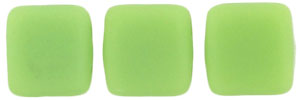 CzechMates Tile Bead 6mm (loose) : Matte - Honeydew