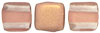 CzechMates Tile Bead 6mm (loose) : Matte - Apollo - Gold