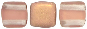 CzechMates Tile Bead 6mm (loose) : Matte - Apollo - Gold