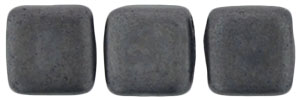 CzechMates Tile Bead 6mm (loose) : Matte - Hematite