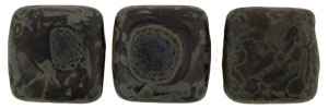 CzechMates Tile Bead 6mm (loose) : Matte - Jet - Picasso