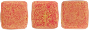 CzechMates Tile Bead 6mm (loose) : Pacifica - Strawberry