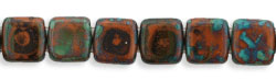 CzechMates Tile Bead 6mm (loose) : Umber - Picasso